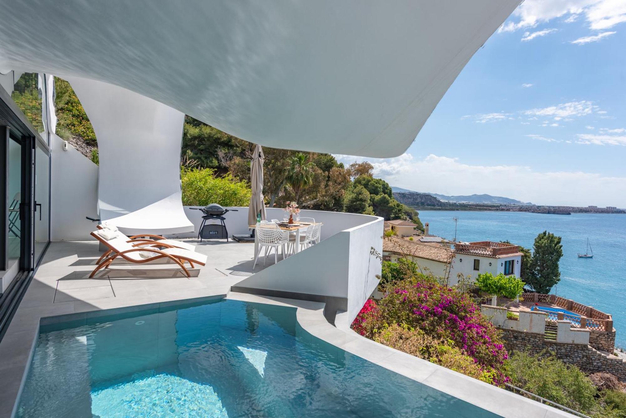 Rentitspain Casa Del Acantilado Piscina Climatizada Salobreña Esterno foto